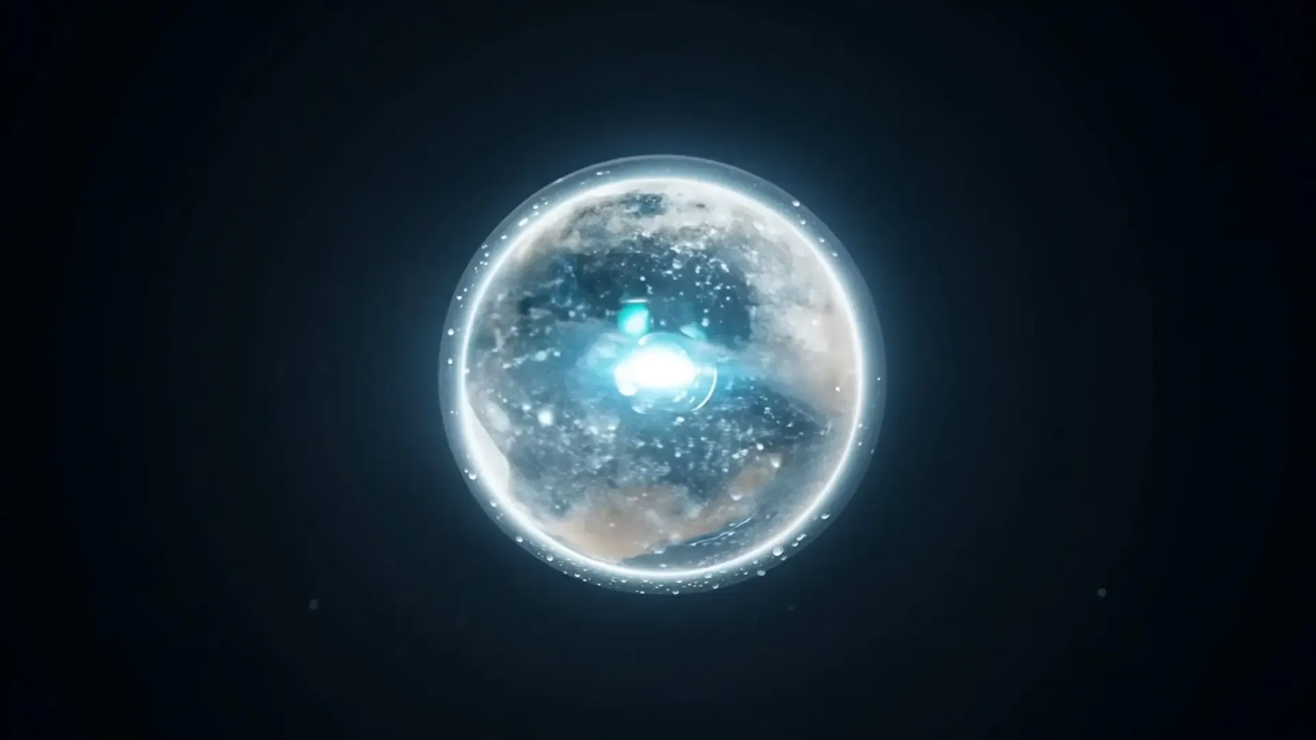 Glowing Blue Sphere Background for Sci-Fi Logo Animation